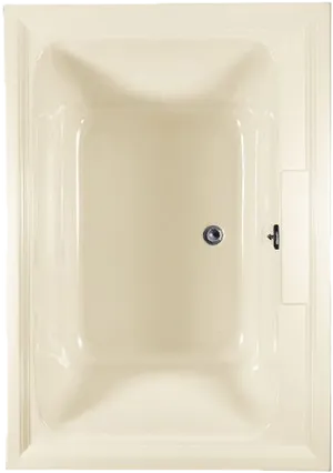 Modern Beige Bathtub Top View PNG Image