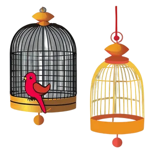 Modern Birdcage Art Png 06122024 PNG Image