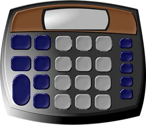 Modern Black Calculator Design PNG Image