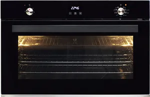 Modern Black Electric Oven PNG Image