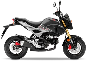 Modern Black Motorcycle PNG Image