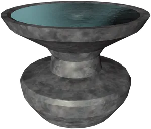 Modern Black Stone Fountain3 D Model PNG Image