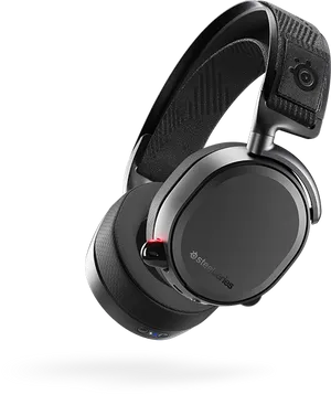 Modern Black Wireless Headset PNG Image