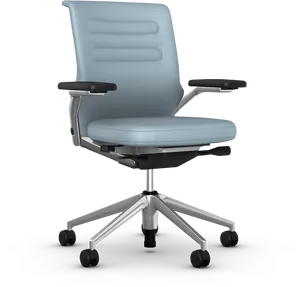 Modern Blue Office Chair PNG Image