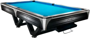 Modern Blue Pool Table PNG Image