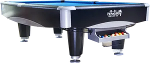 Modern Blue Pool Table Design PNG Image