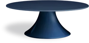 Modern Blue Round Table PNG Image