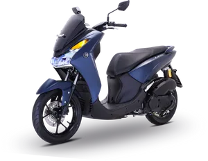 Modern Blue Scooter Studio Shot PNG Image