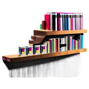 Modern Bookshelf Books Png Trf PNG Image