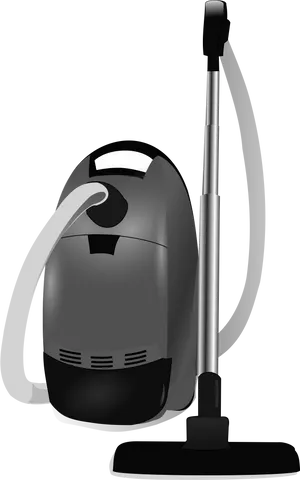 Modern Canister Vacuum Cleaner PNG Image