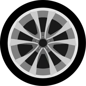 Modern Car Wheel Design PNG Image