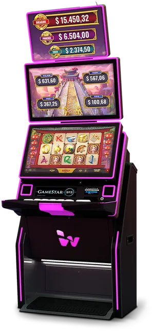 Modern Casino Slot Machine PNG Image