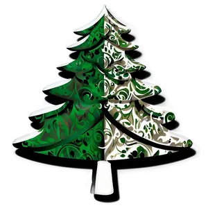 Modern Christmas Tree Graphic Png Qrw60 PNG Image