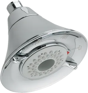 Modern Chrome Showerhead PNG