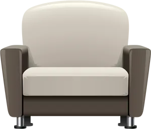 Modern Comfortable Armchair PNG Image