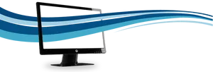 Modern Computer Monitor Design PNG Image