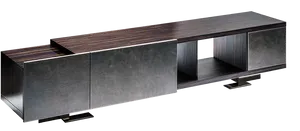 Modern Designer Wooden T V Stand PNG