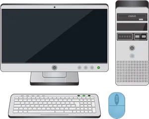 Modern Desktop Setup PNG Image