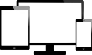 Modern Devices Silhouette PNG Image