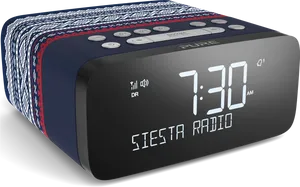 Modern Digital Alarm Clock PNG Image