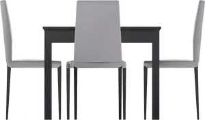 Modern Dining Tableand Chairs Set PNG Image