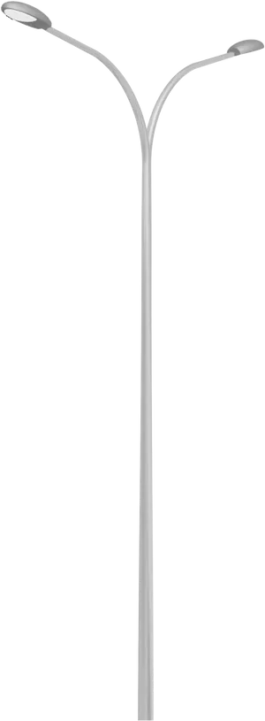 Modern Double Headed Street Lamp PNG Image