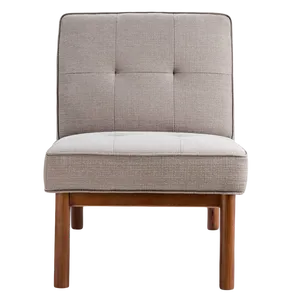 Modern Fabric Accent Chair PNG Image