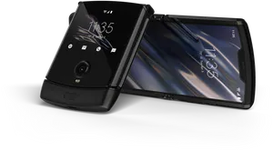 Modern Flip Smartphone Display PNG Image