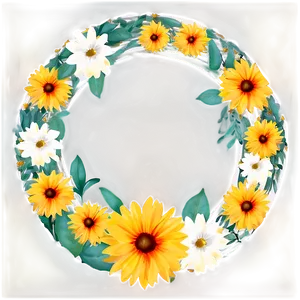 Modern Flower Circle Png 06252024 PNG Image