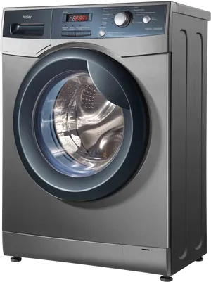 Modern Front Load Washing Machine PNG Image