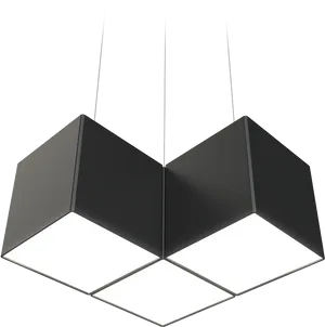 Modern Geometric Chandelier Design PNG Image