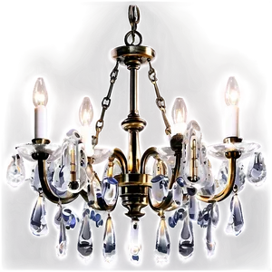 Modern Glass Chandelier Png 06282024 PNG Image