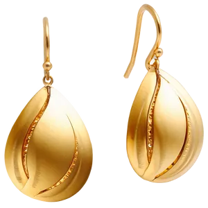 Modern Gold Drop Earrings Png Jqo PNG Image