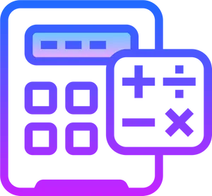 Modern Gradient Calculator Icon PNG Image