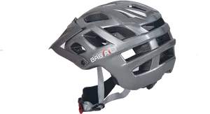 Modern Gray Bicycle Helmet PNG Image