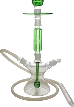 Modern Green Glass Hookah PNG Image