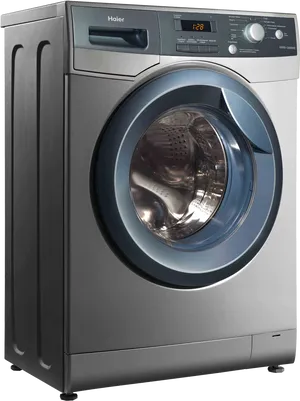 Modern Haier Front Load Washing Machine PNG Image