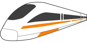 Modern High Speed Train Illustration PNG Image