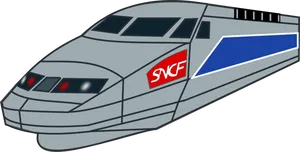 Modern High Speed Train Illustration PNG Image