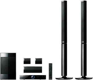 Modern Home Theater System Setup PNG Image