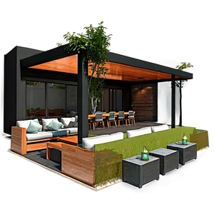 Modern House Outdoor Entertainment Areas Png 31 PNG Image