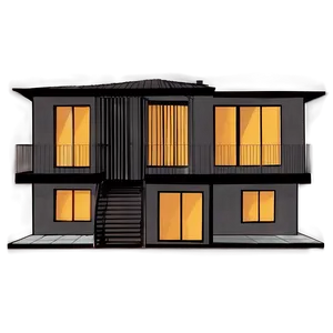 Modern House With Balcony Views Png 64 PNG Image