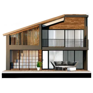 Modern House With Home Office Png 46 PNG Image