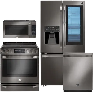 Modern Kitchen Appliances Set PNG Image