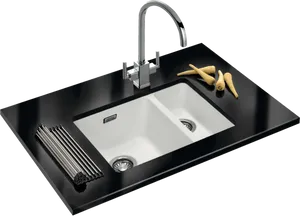 Modern Kitchen Sink Design PNG Image