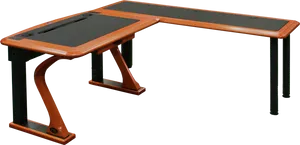 Modern L Shaped Computer Desk PNG Image