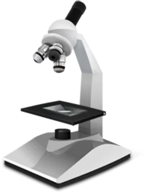 Modern Laboratory Microscope PNG Image