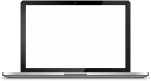 Modern Laptop Blank Screen PNG Image