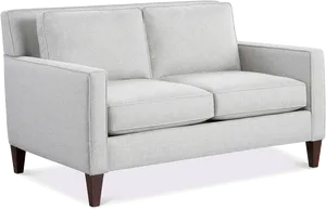 Modern Light Gray Loveseat Couch PNG Image