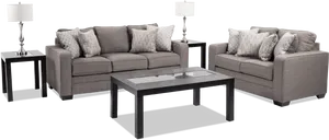 Modern Living Room Furniture Set PNG Image